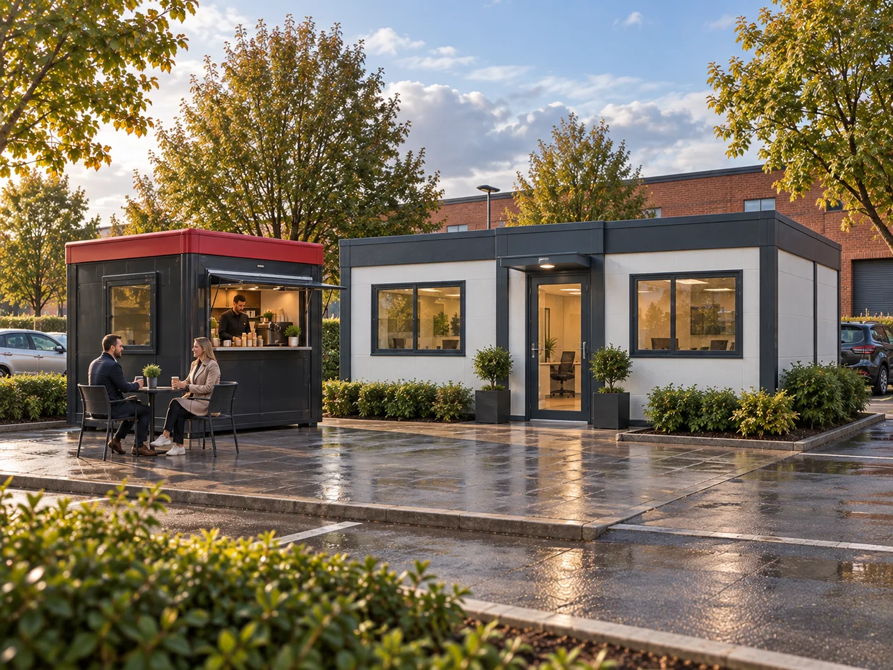 Concept visualisation of a modular office at a UK business park