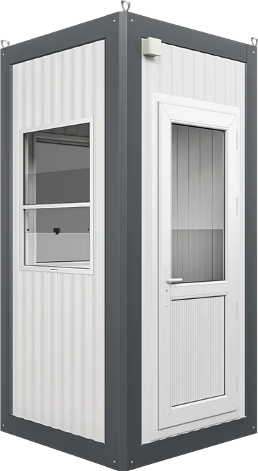 Insulated Panel Cabin 4ft × 4ft (1.10m × 1.10m), three-quarter view from the left