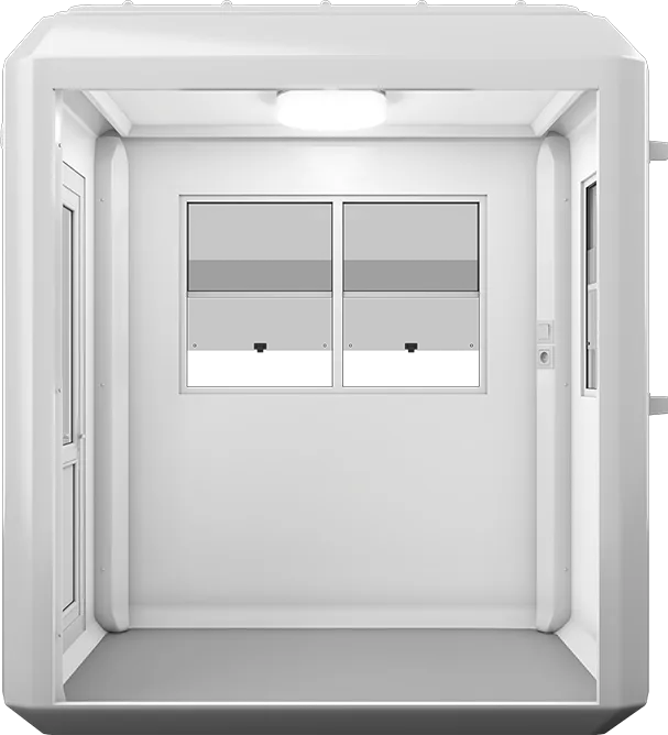 GRP Cabin 7ft × 5ft (1.50m × 2.15m), interior view