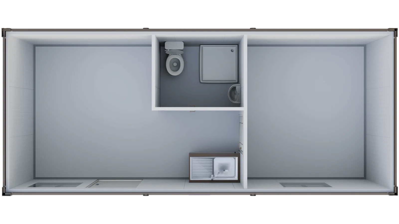 Living Unit with Bedroom & Shower Room floor plan