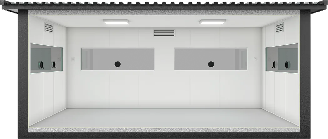 Bulletproof Security Cabin 16ft × 10ft (3.00m × 5.00m), interior view
