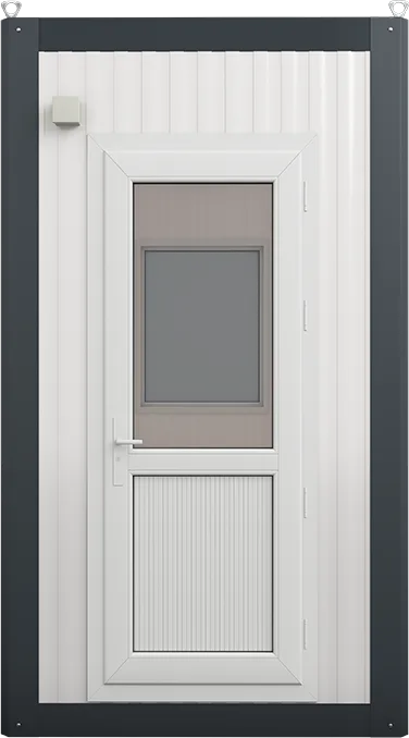 Insulated Panel Cabin 7ft × 4ft (1.35m × 2.10m), front view
