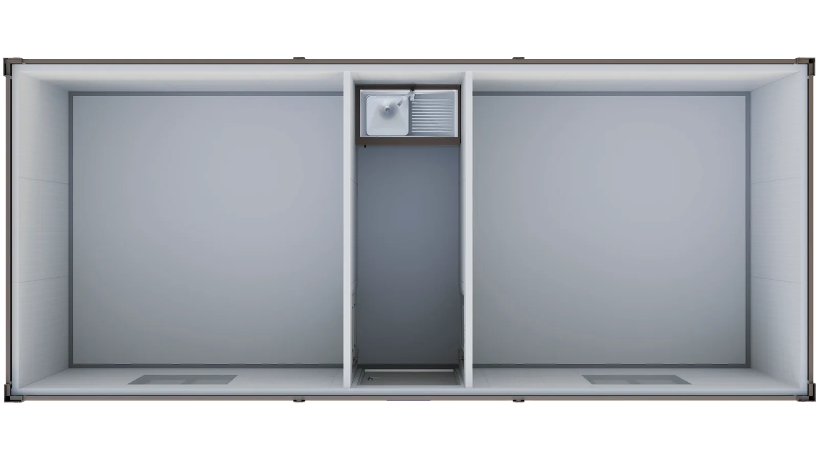 Twin Office with Central Kitchenette floor plan