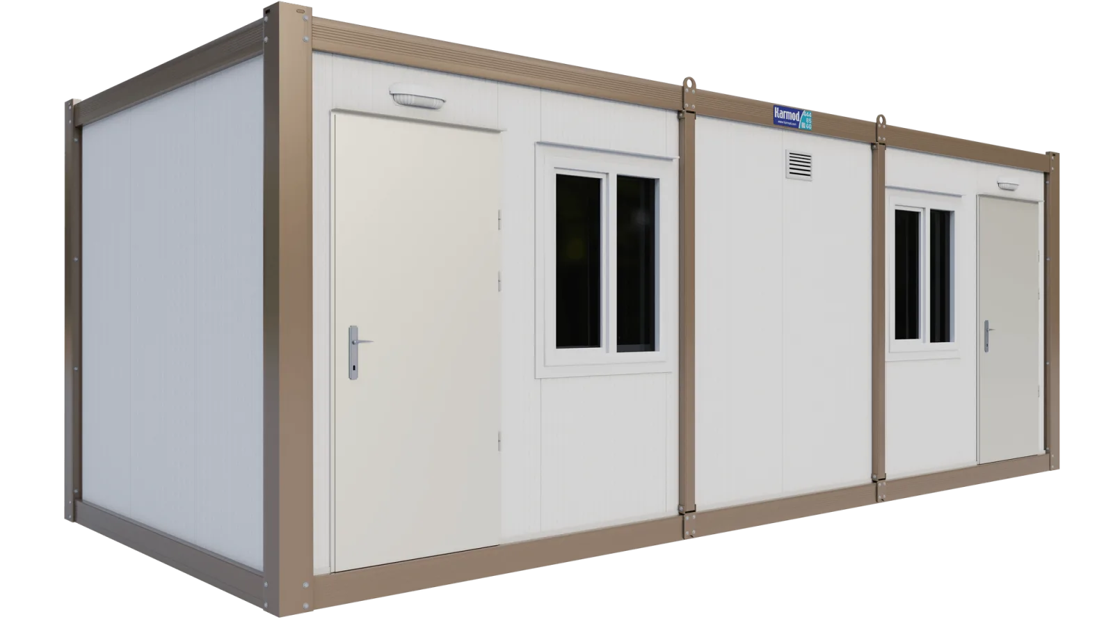 Welfare Unit with Shower Room & Kitchenette (K3006), three-quarter view from the left