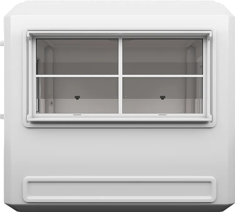 GRP Cabin 9ft × 7ft (2.15m × 2.70m), front view