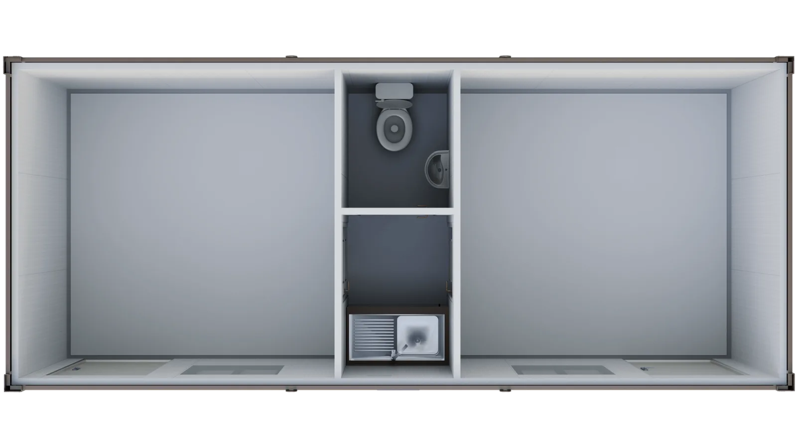 Site Welfare Unit with WC & Kitchenette floor plan