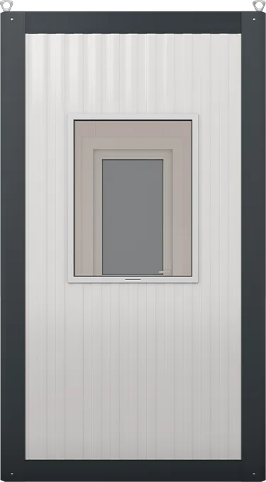 Insulated Panel Cabin 7ft × 4ft (1.35m × 2.10m), right side view