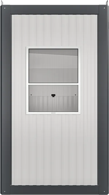 Insulated Panel Cabin 4ft × 4ft (1.35m × 1.35m), front view