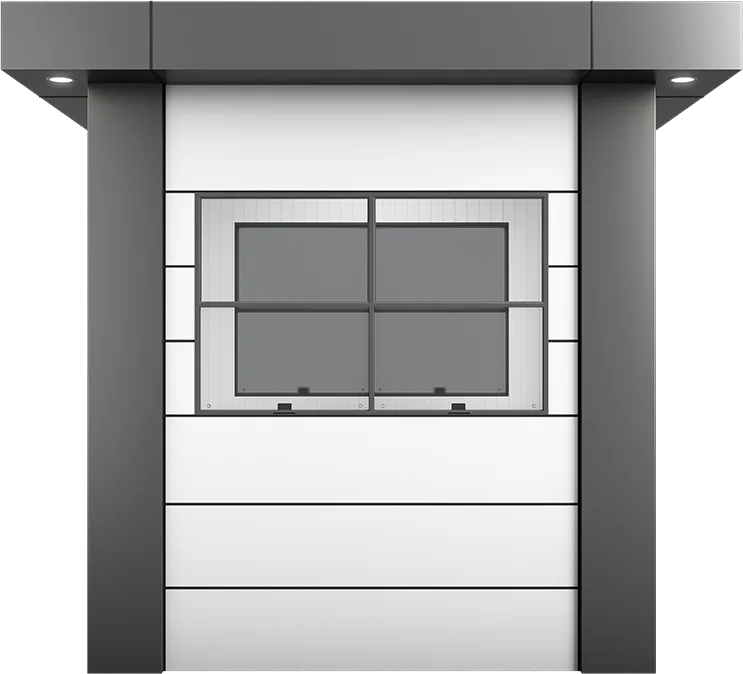 KompoCity Composite Cabin 7ft × 5ft (1.40m × 2.15m), front view