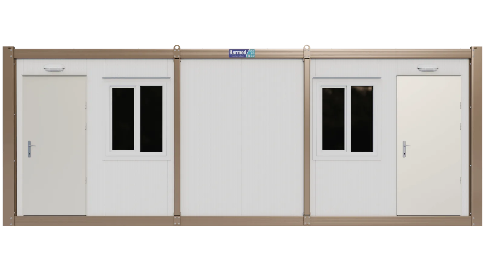 Twin Room Cabin with Two Entrances (K2001), front view