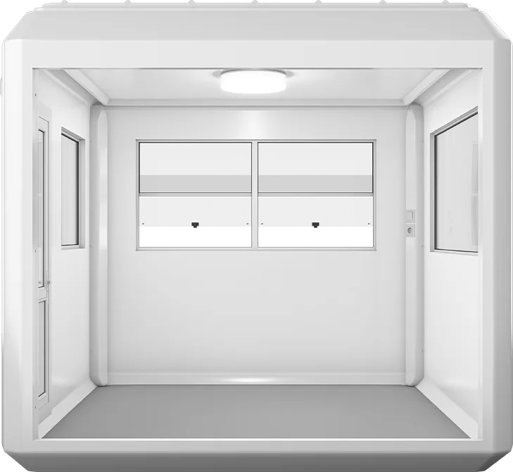 GRP Cabin 9ft × 9ft (2.70m × 2.70m), interior view