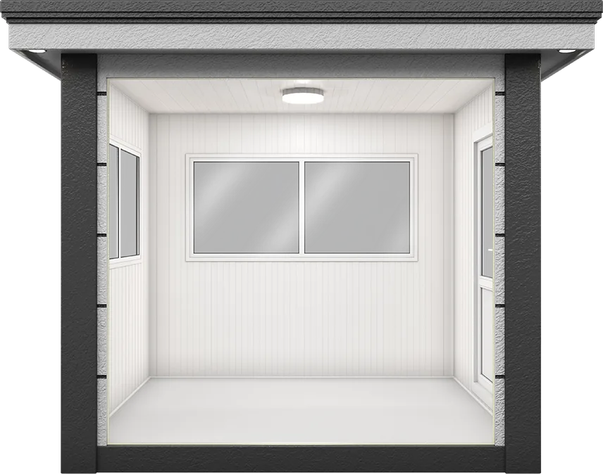 MetroCity Modular Cabin 9ft × 7ft (2.15m × 2.65m), interior view