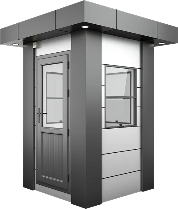 KompoCity Composite Cabin 5ft × 5ft (1.40m × 1.40m), three-quarter view from the left