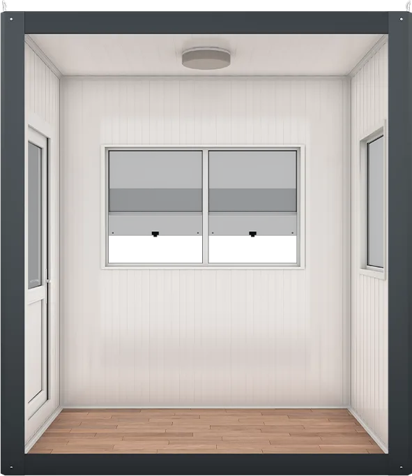 Insulated Panel Cabin 7ft × 4ft (1.35m × 2.10m), interior view