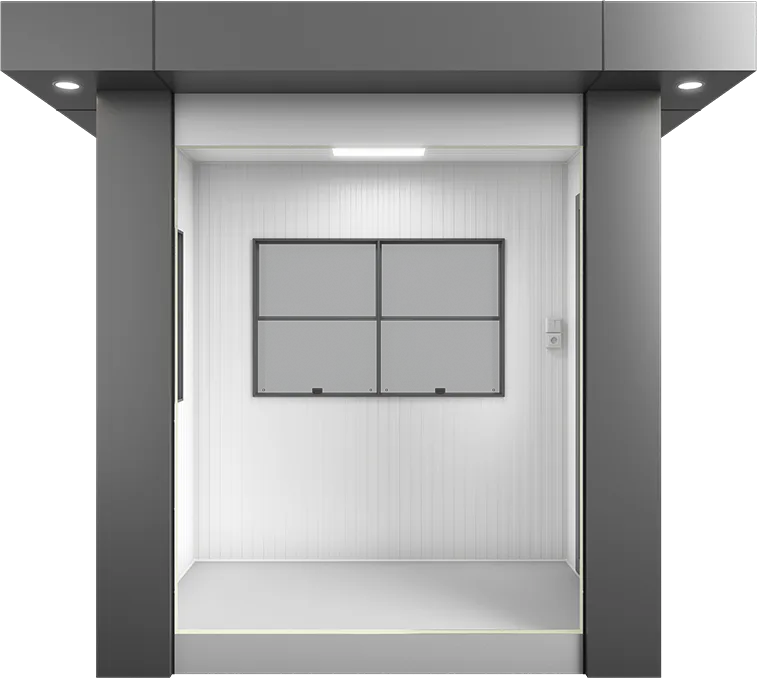 KompoCity Composite Cabin 7ft × 5ft (1.40m × 2.15m), interior view