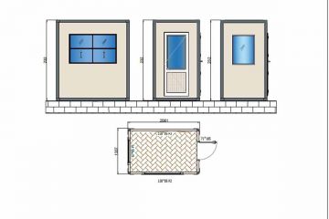 Single Portable Guard Hut for Sale